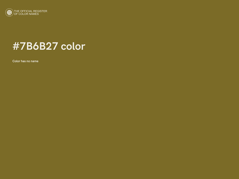 #7B6B27 color image