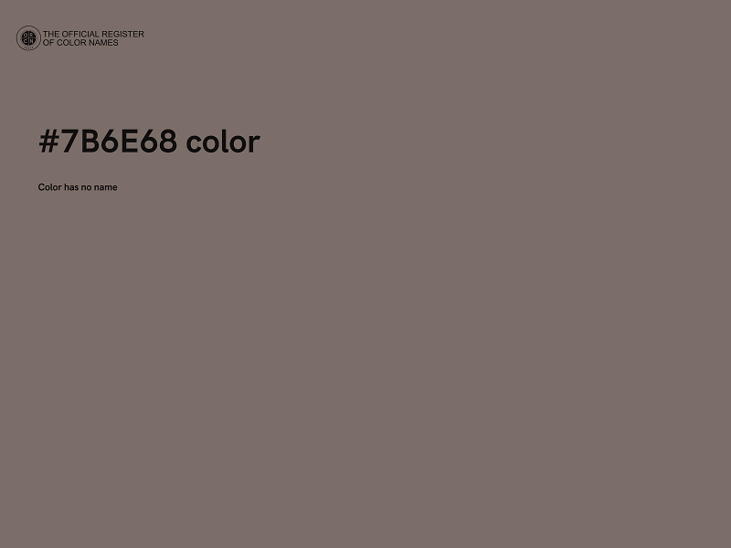 #7B6E68 color image