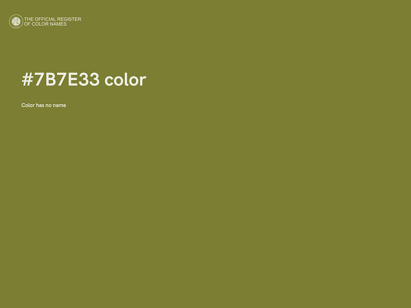 #7B7E33 color image