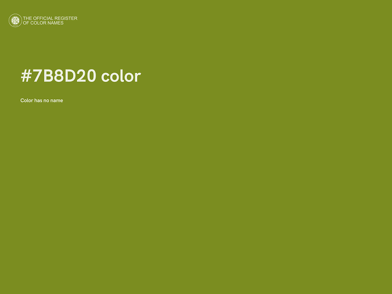 #7B8D20 color image