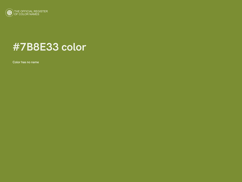 #7B8E33 color image