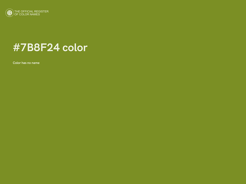 #7B8F24 color image