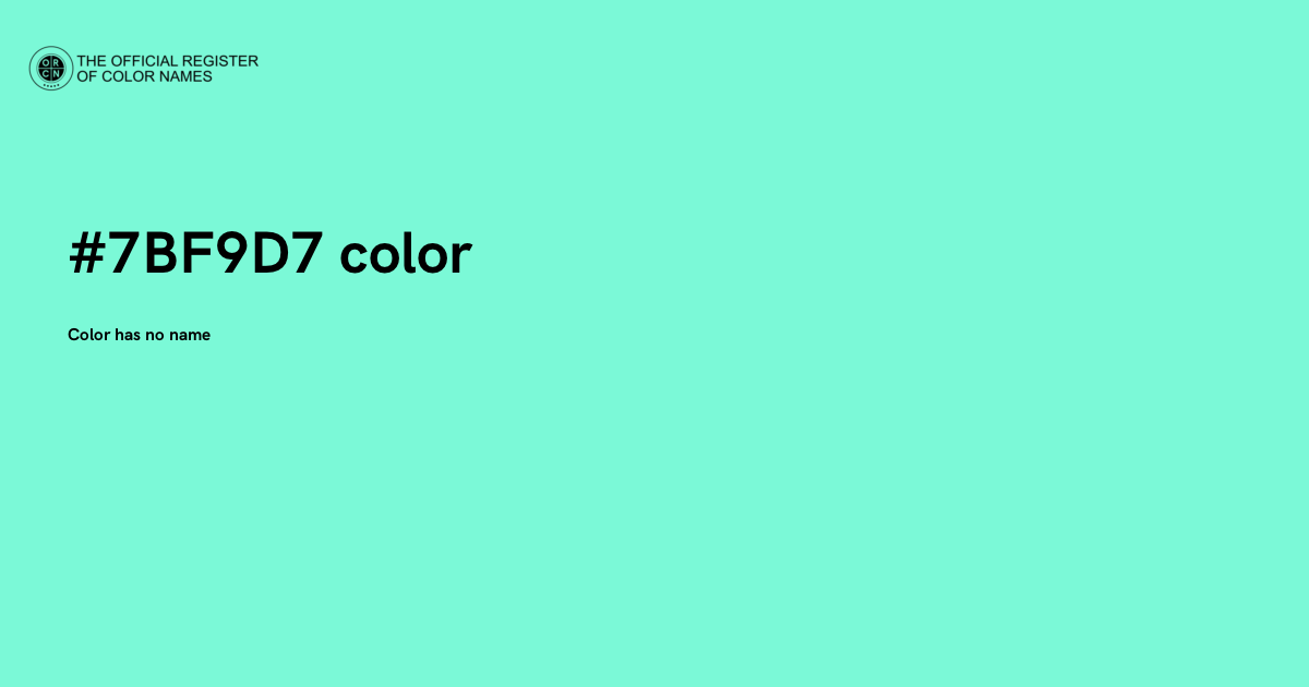 Color #7BF9D7 - The Official Register of Color Names