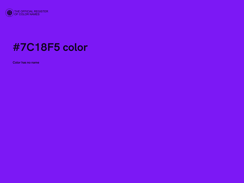 #7C18F5 color image