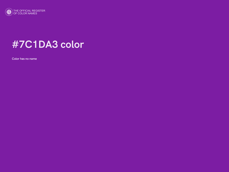 #7C1DA3 color image