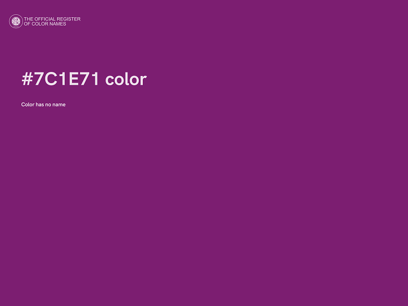 #7C1E71 color image