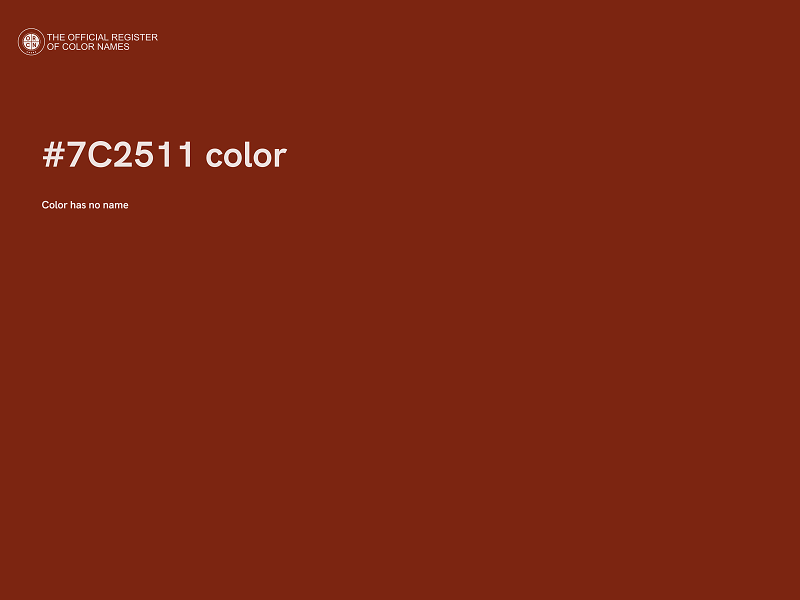 #7C2511 color image