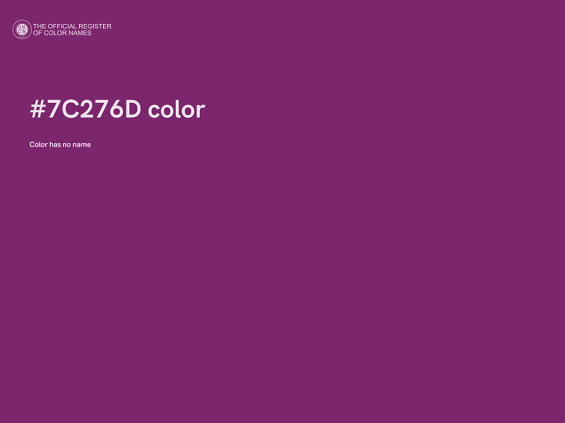 #7C276D color image