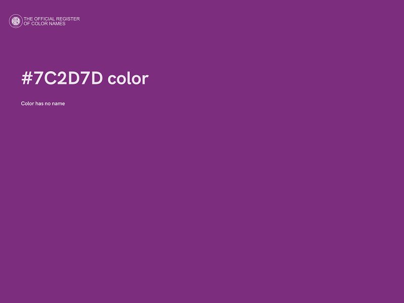 #7C2D7D color image