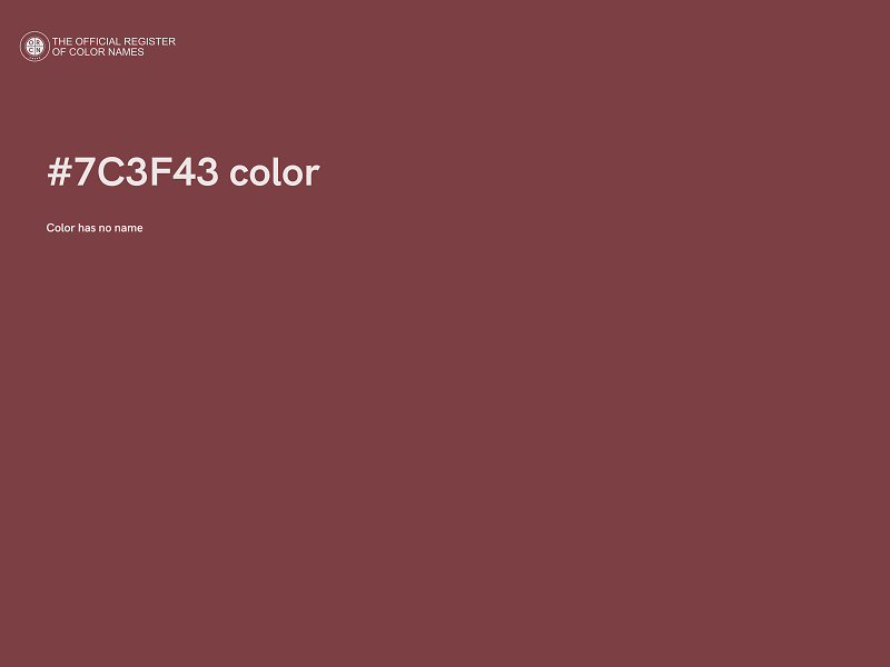 #7C3F43 color image