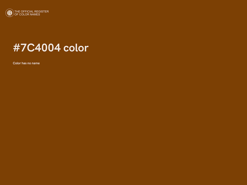 #7C4004 color image