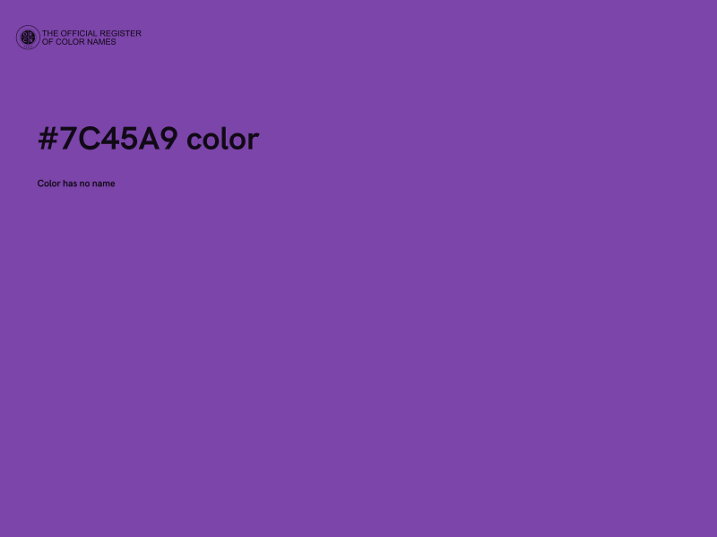 #7C45A9 color image