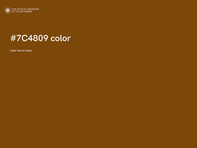 #7C4809 color image