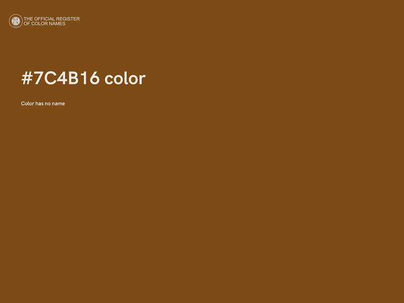 #7C4B16 color image