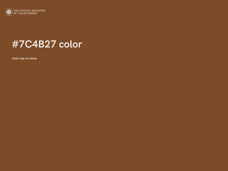 #7C4B27 color image