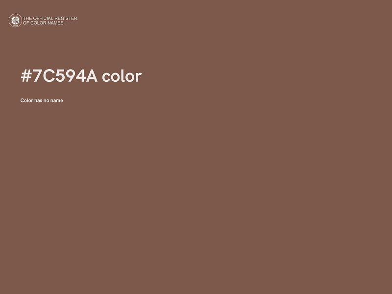 #7C594A color image