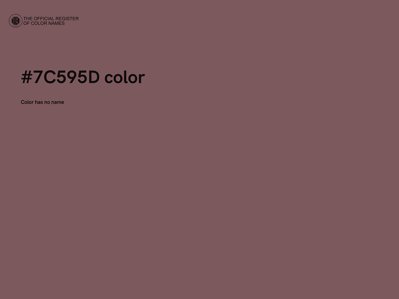 #7C595D color image