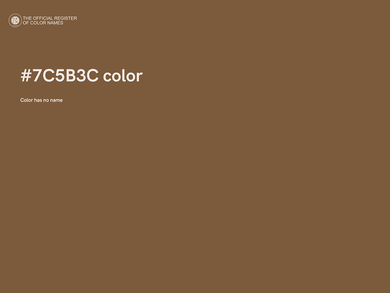 #7C5B3C color image