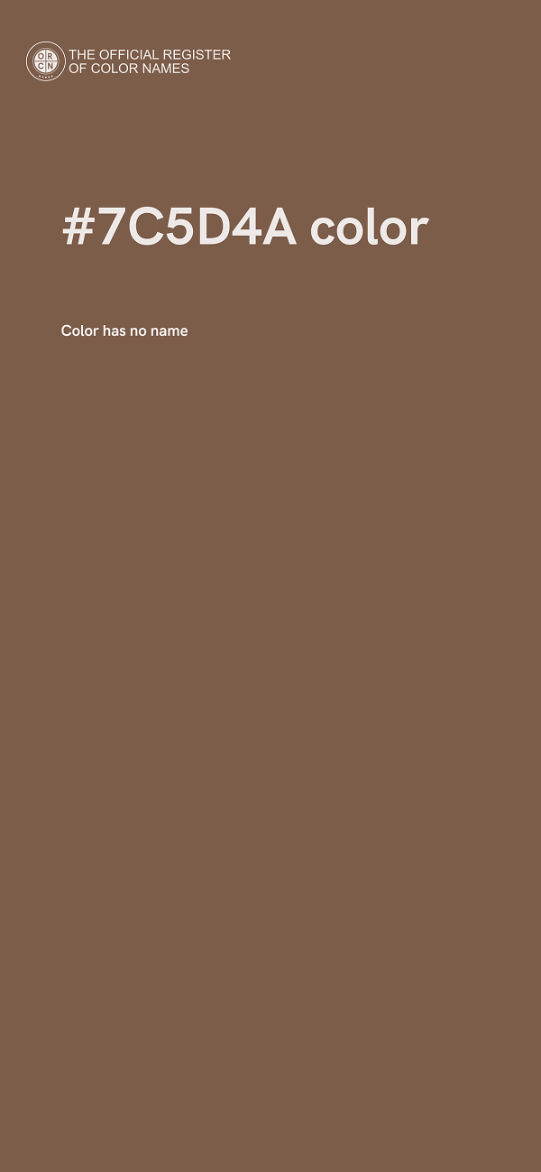 #7C5D4A color image