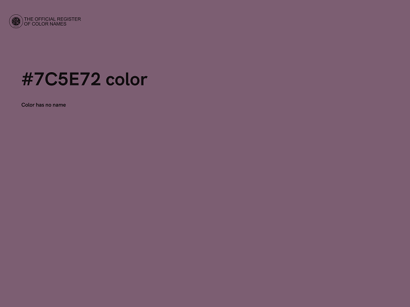 #7C5E72 color image