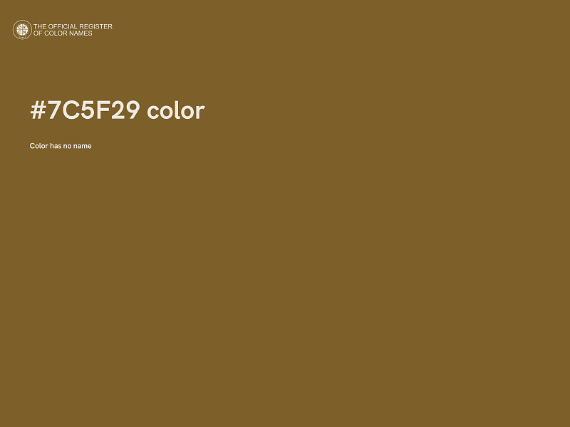 #7C5F29 color image