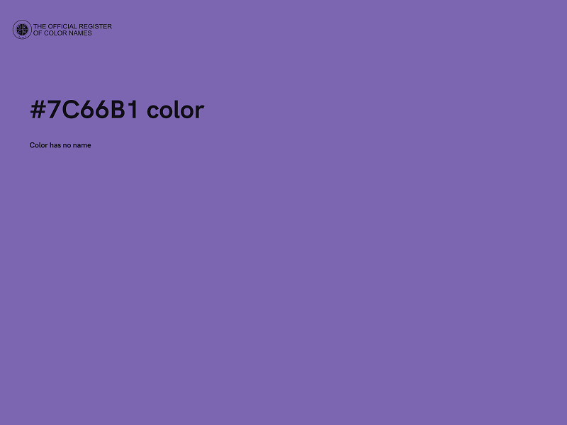 #7C66B1 color image