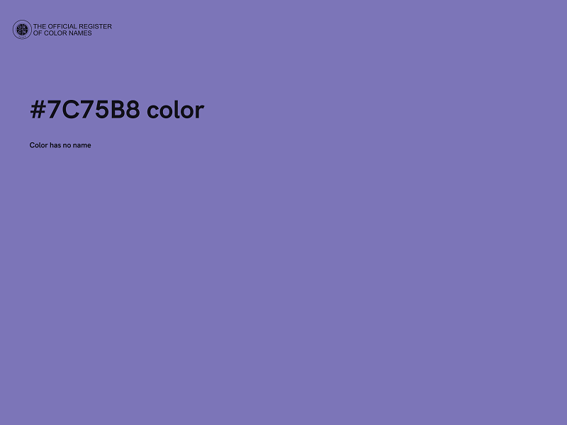 #7C75B8 color image