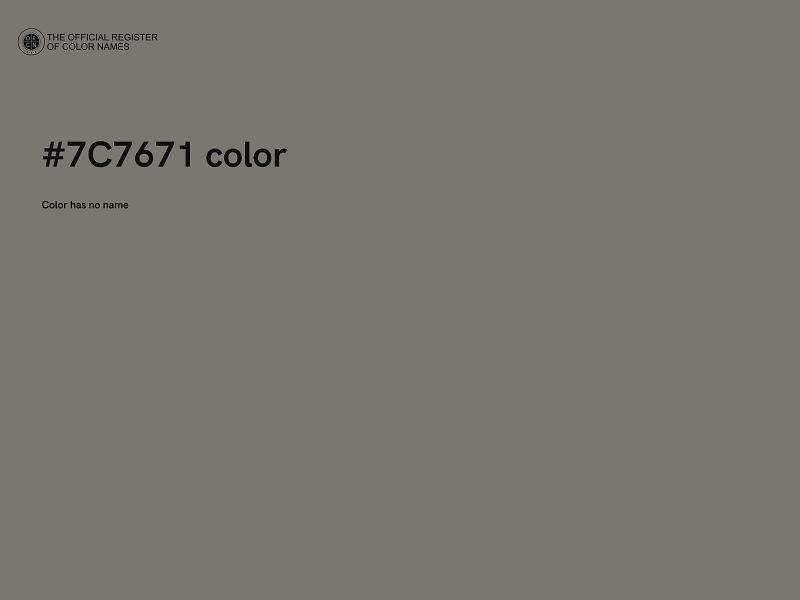 #7C7671 color image