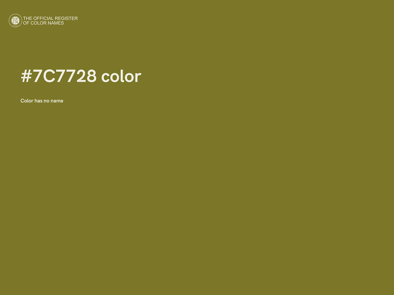 #7C7728 color image