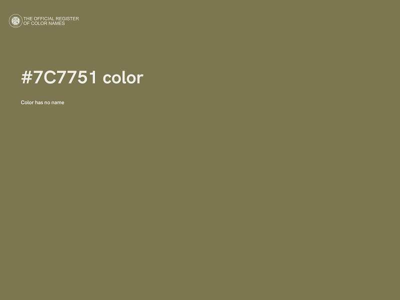 #7C7751 color image