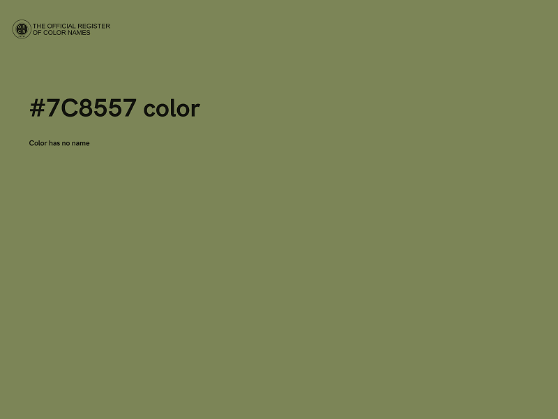 #7C8557 color image