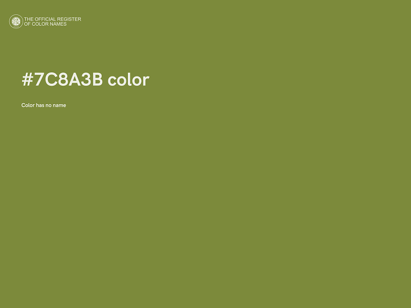 #7C8A3B color image