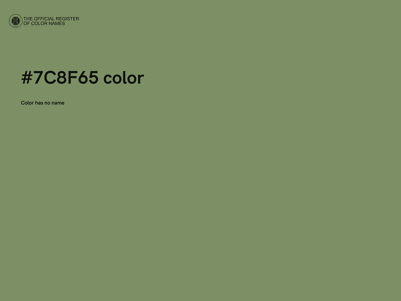 #7C8F65 color image