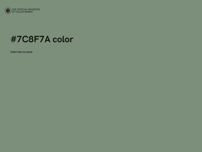 #7C8F7A color image