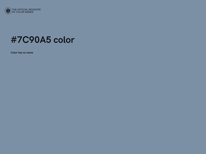 #7C90A5 color image