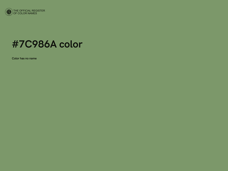 #7C986A color image