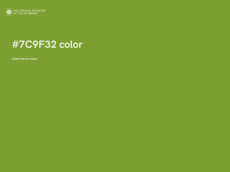 #7C9F32 color image