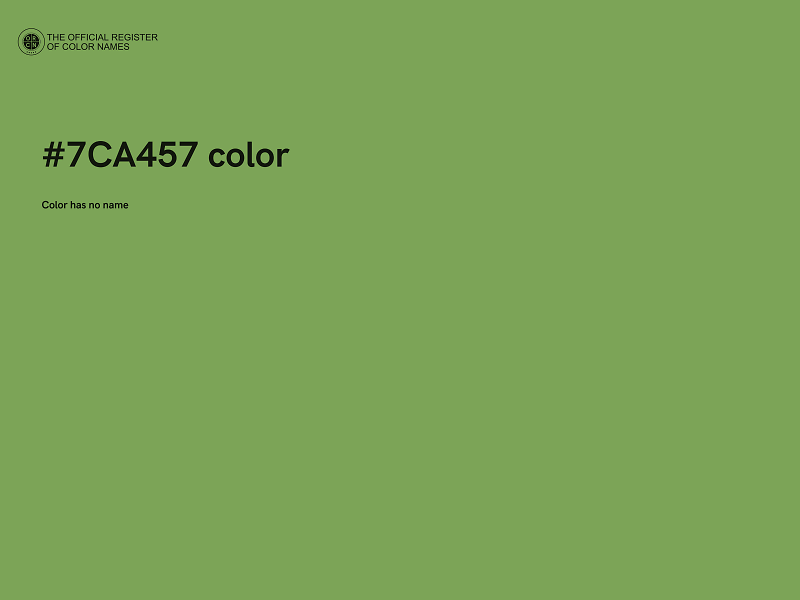 #7CA457 color image