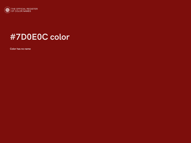 #7D0E0C color image