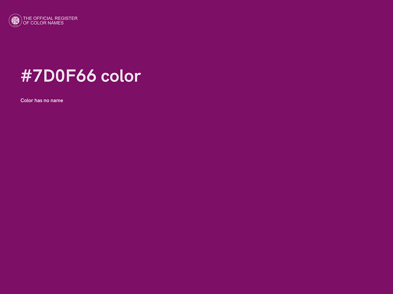 #7D0F66 color image