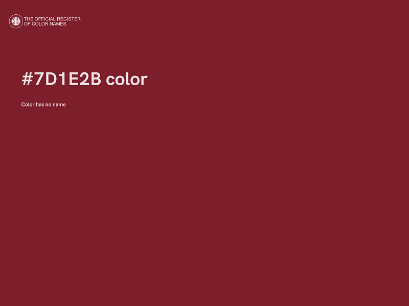 #7D1E2B color image