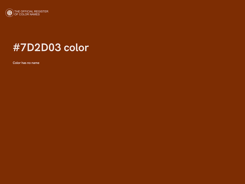 #7D2D03 color image