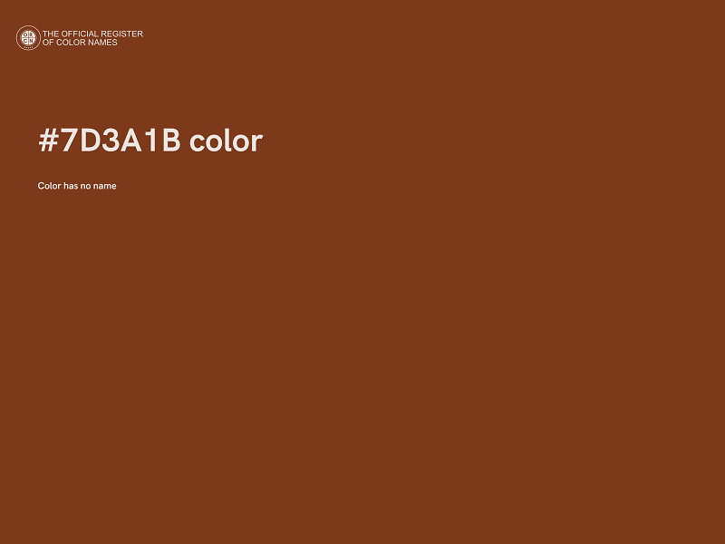 #7D3A1B color image