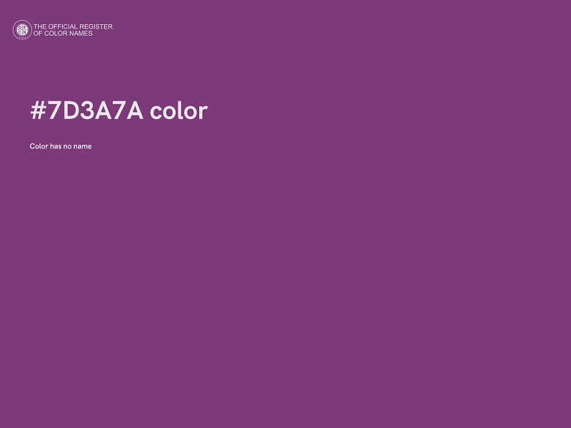 #7D3A7A color image