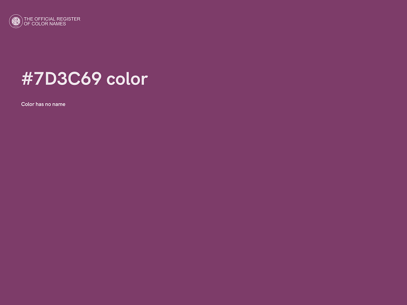 #7D3C69 color image