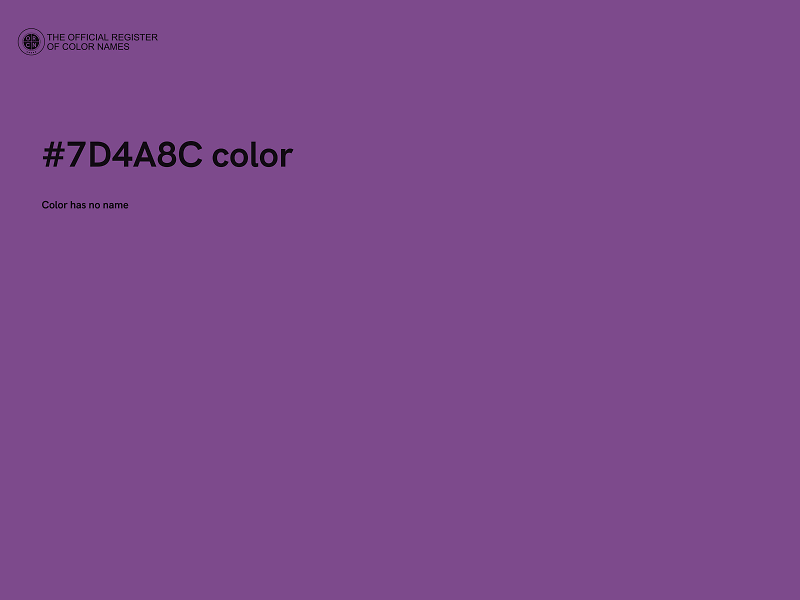 #7D4A8C color image