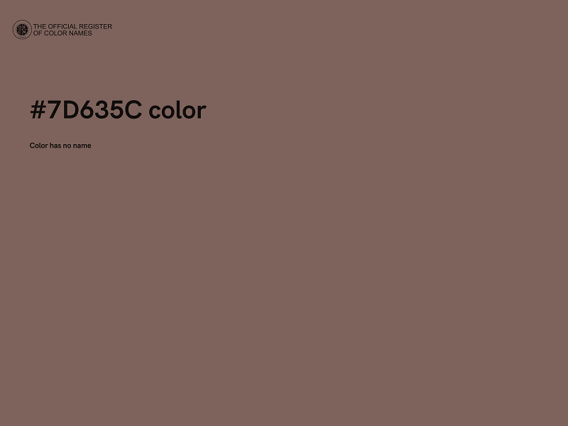 #7D635C color image