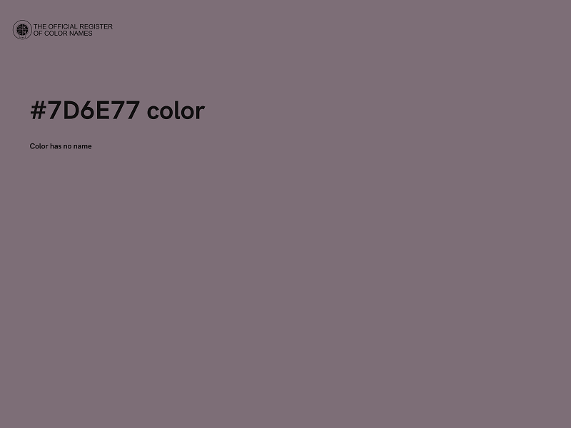 #7D6E77 color image