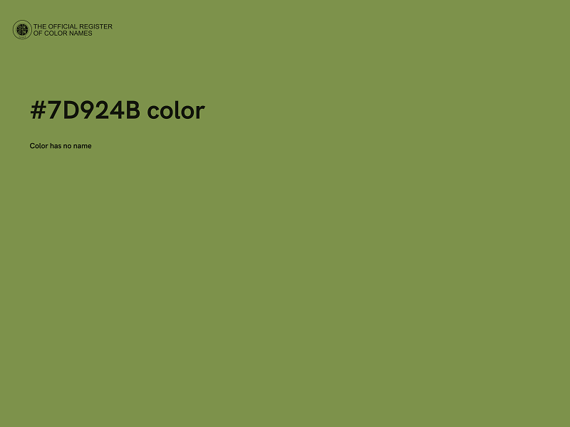 #7D924B color image