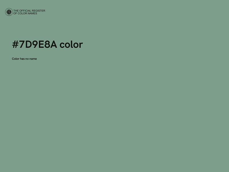 #7D9E8A color image